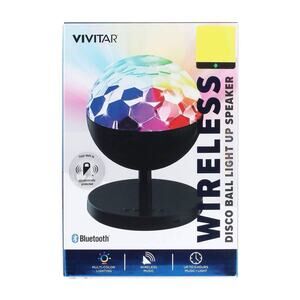 Vivitar VBPARTY Black Disco Party Lighted Bluetooth WirelessSpeaker New In Box